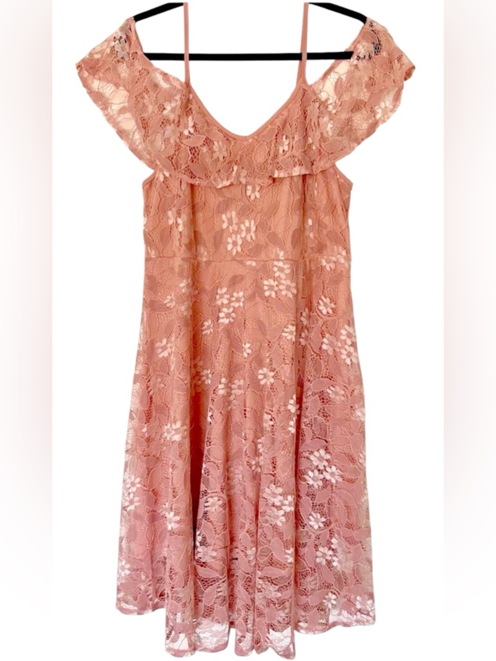 Women’s Lace A-Line Dress | Blush Pink